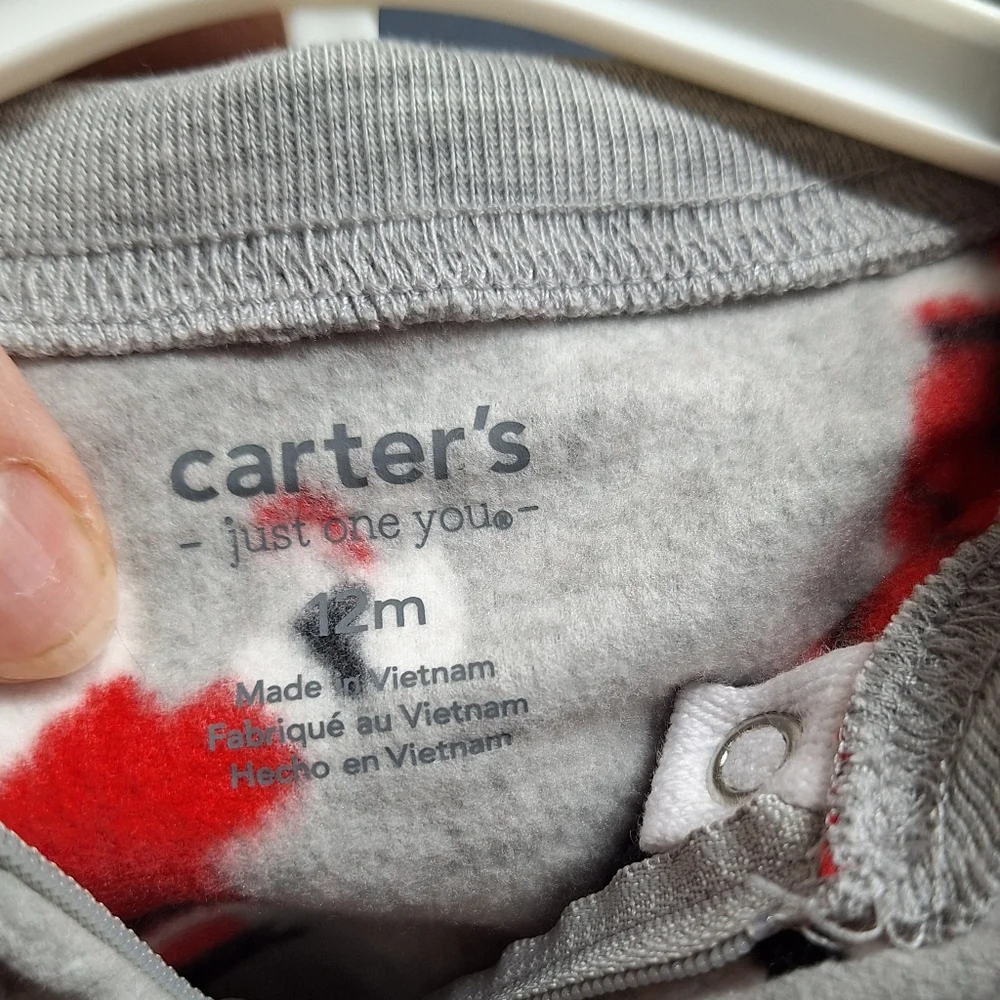 Carter's Footie Santa Pajama's, Size 12 Months, RN#35623, NWT